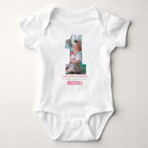 BODY 1ER ANNIVERSAIRE VÊTEMENTS DE BÉBÉ PHOTO PERSONNAL