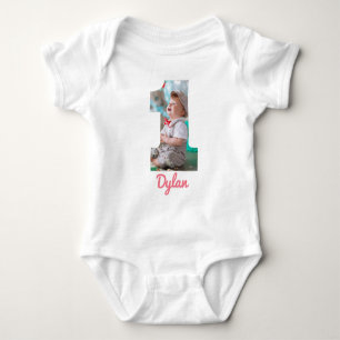 BODY 1ER ANNIVERSAIRE VÊTEMENTS DE BÉBÉ PHOTO PERSONNAL