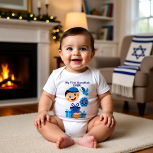 Body 👶 🍩 1er Hanoukka pour bébé - avec un bébé juif h
