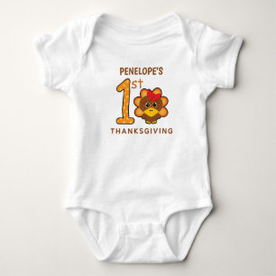 Body 🦃 1ère action de grâces du bébé (fille)