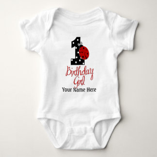 Body 1ère fille anniversaire - Bug dame - 1 - coccinell