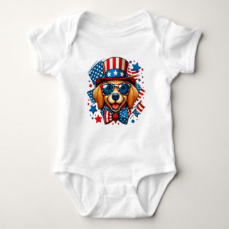 Body 4 juillet USA chien patriotique Jour de l'Indépend