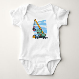 Body 6 ans 6e anniversaire grue mobile Dinosaur