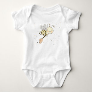 Body Abeilles De Miel, Fée & Bébé En Motif Sans Faille
