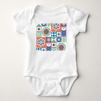 Body Abstrait Floral, Scandinave Folk Design.