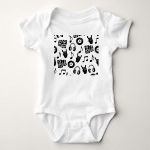 Body Accessoires musicaux : Motif Vintage monochrome.
