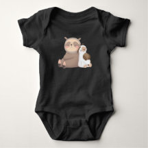 adorable paresse relaxant sur un maillot de corps
