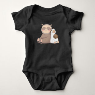Body adorable paresse relaxant sur un maillot de corps