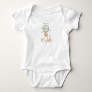 Body Adventure Awaits" Hot Air Balloon Cute Animals