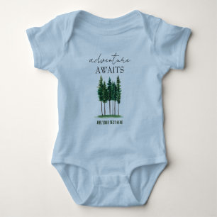 Body Adventure Awaits Watercolor Rustic Pine Trees