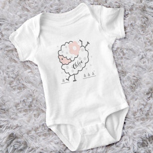 Body Agneau à sautage rose et blanc simple