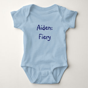 Body Aiden Baby Name Signifie Bodysuit