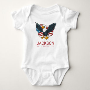 Body Aigle Patriotique USA Drapeau Américain Enfants 4 