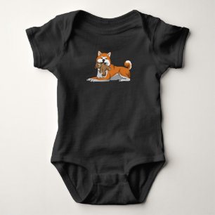 Body Akita Inu Chien Avec Animal Stuffé Et Coeurs