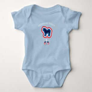 Body Akita Patriotique Rouge Blanc Et Bleu 4 Juillet Ch