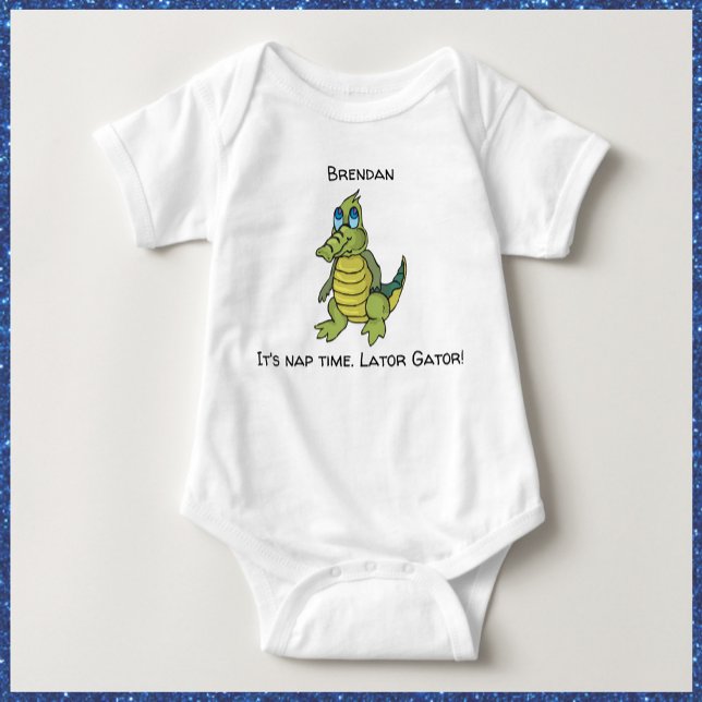 Body Alligator vert mignon (Bookmark my store! https://www.zazzle.com/store/capricepetit)