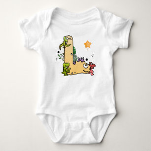 Body Alphabet Dino pour Bébés dont le Nom Commence par