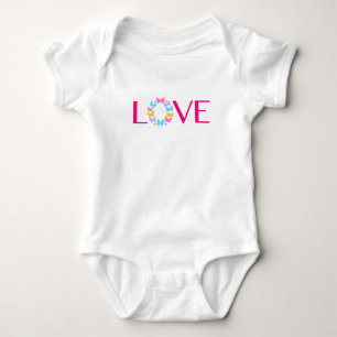 Body Amour et papillons Bébé Bodysuit