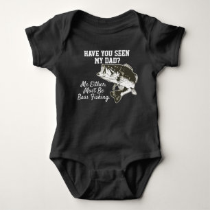 Body Amusant Basse à grande bouche Pêche Papa Pêche Poi