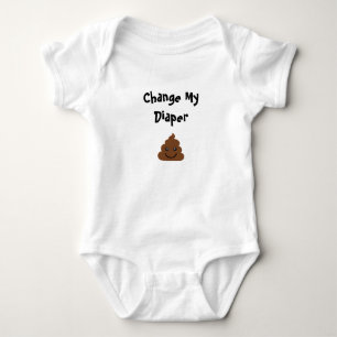 Body Amusant Changer ma couche de sourire poop