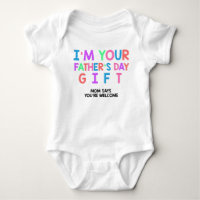 Amusante Fête des pères bébé fille tenue