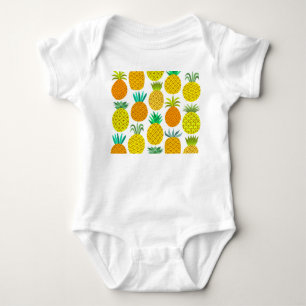 Body Ananas Isolé : Motif Vintage sans joint.