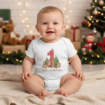 Animaux mignons de la forêt, premier Noël bébé, Ro