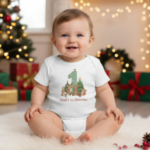 Animaux mignons de la forêt, premier Noël bébé, ve