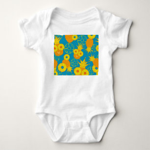 Body Anneaux d'ananas : Caricature de Doodle Vintage.