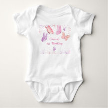 Anniversaire Papillon Rose Violet 