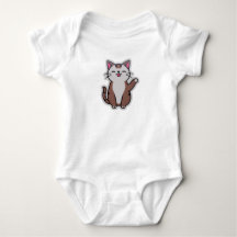 Aquarelle adorable Chat Baby Bodysuit - Cute & Coz