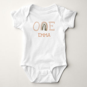 Body Aquarelle Cute Pastel Arc-en-ciel 1er anniversaire