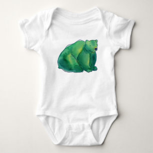 Body Aquarelle de bois animal vert mou Ours