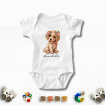 Aquarelle de chiot Golden Retriever Cute Nom perso