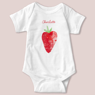 Body Aquarelle de fraise personnalisée