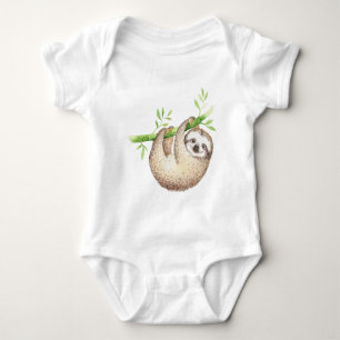 Body Aquarelle Joyeuse Sloth 