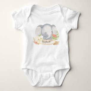 Body Aquarelle mignonne Safari animal bébé éléphant