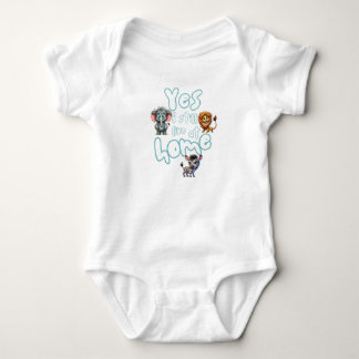 Body Aquarelle mignonne Safari Animaux en bois