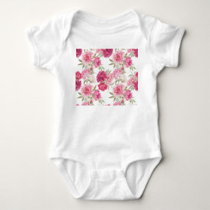 Body Aquarelle Peoné rose : Élégance florale