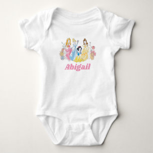 Body Aquarelle personnalisée Floral Disney Princess