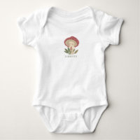 Aquarelle Petit nom de champignon Bodysuit bébé