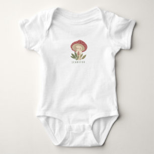Body Aquarelle Petit nom de champignon Bodysuit bébé