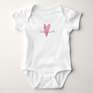 Body Aquarelle rouge Coeur DADDY ME AIME Nouveau Bébé A