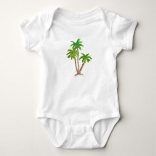 Body Aquarelle Tropical Beach Palm Tree