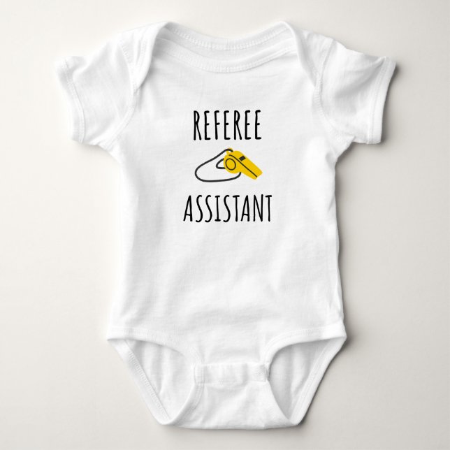 Body arbitre assistant, arbitre cadeau bébé, arbitre bé (Devant)