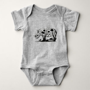 Body Arbre artistique de la nature sauvage du rhinocéro