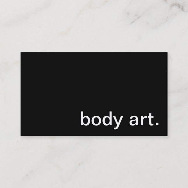 Body Art Business Card (Front)