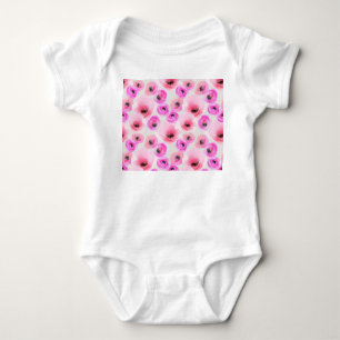 Body Art numérique d'aquarelle rose Fleurs
