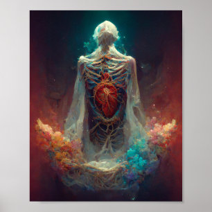 Body Ascending Dark Fantasy Science Fiction Art Poster