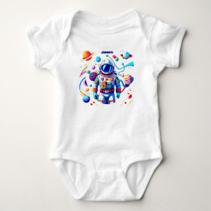 Body Astronaut coloré et Univers en couleurs vives